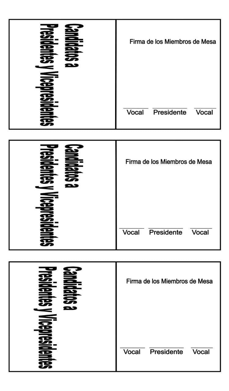 Noticias AIAP Pone de manifiesto el modelo de boletines a ser utilizado en las próximas elecciones del 23 de abril de 2022.